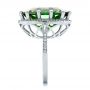 Platinum Platinum Custom Tourmaline And Diamond Halo Fashion Ring - Side View -  100869 - Thumbnail