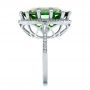 14k White Gold 14k White Gold Custom Tourmaline And Diamond Halo Fashion Ring - Side View -  100869 - Thumbnail