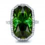  Platinum Platinum Custom Tourmaline And Diamond Halo Fashion Ring - Top View -  100869 - Thumbnail
