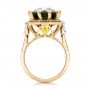 14k Yellow Gold 14k Yellow Gold Custom Tourmaline And Diamond Halo Fashion Ring - Front View -  100869 - Thumbnail