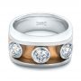  14K Gold And 18k Rose Gold 14K Gold And 18k Rose Gold Custom Two-tone Diamond Fashion Ring - Flat View -  102224 - Thumbnail