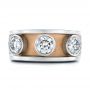 Platinum And 18k Rose Gold Platinum And 18k Rose Gold Custom Two-tone Diamond Fashion Ring - Top View -  102224 - Thumbnail