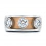  18K Gold And 18k Rose Gold 18K Gold And 18k Rose Gold Custom Two-tone Diamond Fashion Ring - Top View -  102224 - Thumbnail