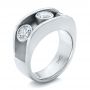  Platinum And 14k White Gold Platinum And 14k White Gold Custom Two-tone Diamond Fashion Ring - Three-Quarter View -  102224 - Thumbnail