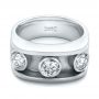  Platinum And Platinum Platinum And Platinum Custom Two-tone Diamond Fashion Ring - Flat View -  102224 - Thumbnail