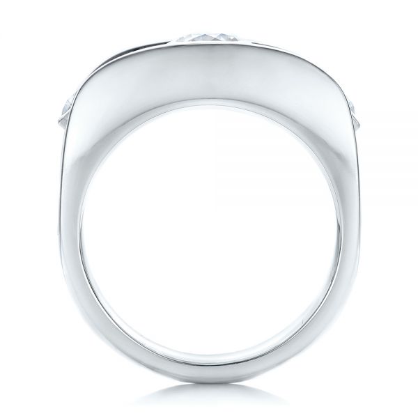  Platinum And 18k White Gold Platinum And 18k White Gold Custom Two-tone Diamond Fashion Ring - Front View -  102224
