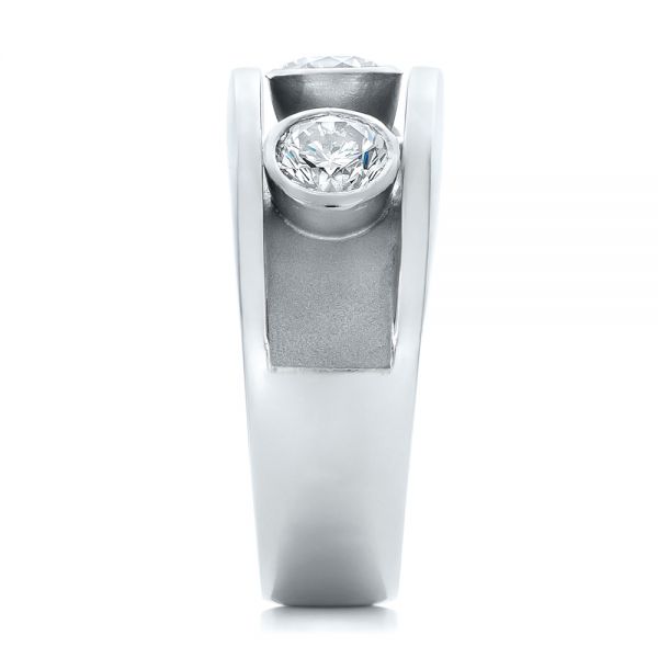  Platinum And Platinum Platinum And Platinum Custom Two-tone Diamond Fashion Ring - Side View -  102224