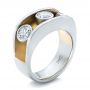  14K Gold And 18k Yellow Gold 14K Gold And 18k Yellow Gold Custom Two-tone Diamond Fashion Ring - Three-Quarter View -  102224 - Thumbnail