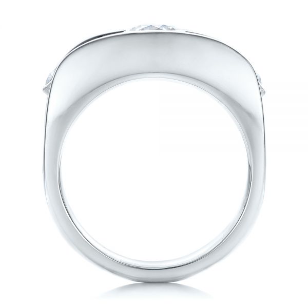Platinum And 18k Yellow Gold Custom Two-tone Diamond Fashion Ring - Front View - 102224