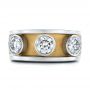  14K Gold And 14k Yellow Gold 14K Gold And 14k Yellow Gold Custom Two-tone Diamond Fashion Ring - Top View -  102224 - Thumbnail