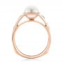 18k Rose Gold 18k Rose Gold Custom White Pearl Peridot And Diamond Fashion Ring - Front View -  102755 - Thumbnail