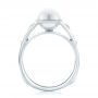 14k White Gold 14k White Gold Custom White Pearl Peridot And Diamond Fashion Ring - Front View -  102755 - Thumbnail