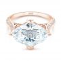 14k Rose Gold 14k Rose Gold Custom White Sapphire And Diamond Fashion Ring - Flat View -  103591 - Thumbnail
