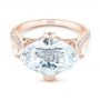 14k Rose Gold 14k Rose Gold Custom White Sapphire And Diamond Fashion Ring - Flat View -  103591 - Thumbnail