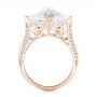 14k Rose Gold 14k Rose Gold Custom White Sapphire And Diamond Fashion Ring - Front View -  103591 - Thumbnail