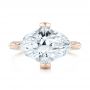 14k Rose Gold 14k Rose Gold Custom White Sapphire And Diamond Fashion Ring - Top View -  103591 - Thumbnail