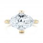 14k Yellow Gold 14k Yellow Gold Custom White Sapphire And Diamond Fashion Ring - Top View -  103591 - Thumbnail