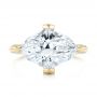 14k Yellow Gold 14k Yellow Gold Custom White Sapphire And Diamond Fashion Ring - Top View -  103591 - Thumbnail