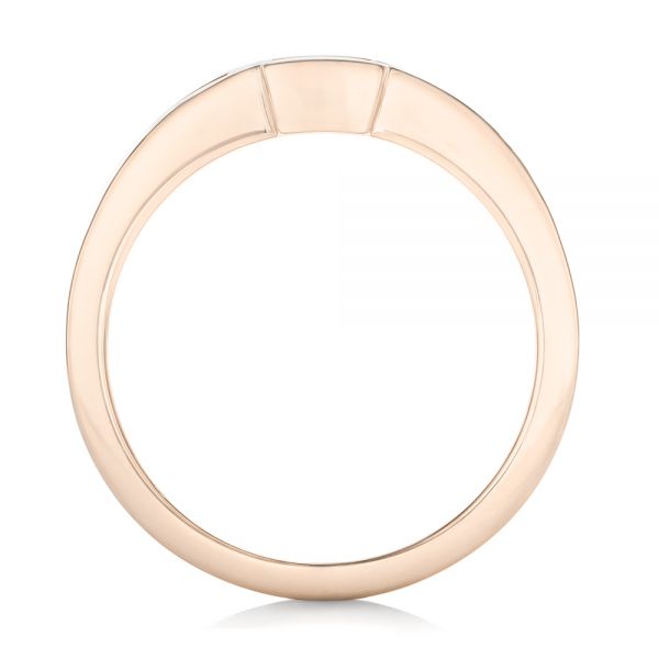 14k Rose Gold 14k Rose Gold Custom Ruby And Diamond Fashion Ring - Front View - 102830