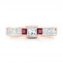18k Rose Gold 18k Rose Gold Custom Ruby And Diamond Fashion Ring - Top View -  102830 - Thumbnail