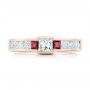 14k Rose Gold 14k Rose Gold Custom Ruby And Diamond Fashion Ring - Top View -  102830 - Thumbnail