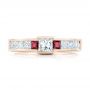 14k Rose Gold 14k Rose Gold Custom Ruby And Diamond Fashion Ring - Top View -  102830 - Thumbnail