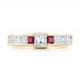 18k Yellow Gold 18k Yellow Gold Custom Ruby And Diamond Fashion Ring - Top View -  102830 - Thumbnail