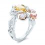 Custom Yellow Pink And White Diamond Fashion Ring - Three-Quarter View -  102305 - Thumbnail