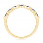 14k Yellow Gold 14k Yellow Gold Diamond And Blue Sapphire Ring - Front View -  107137 - Thumbnail