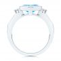 Diamond And Blue Topaz Ring - Front View -  106553 - Thumbnail
