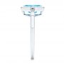 Diamond And Blue Topaz Ring - Side View -  106553 - Thumbnail