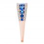 18k Rose Gold 18k Rose Gold Diamond And Sapphire Fashion Ring - Side View -  107163 - Thumbnail