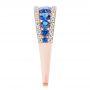 14k Rose Gold 14k Rose Gold Diamond And Sapphire Fashion Ring - Side View -  107163 - Thumbnail