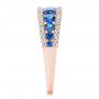 14k Rose Gold 14k Rose Gold Diamond And Sapphire Fashion Ring - Side View -  107163 - Thumbnail