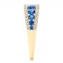 14k Yellow Gold Diamond And Sapphire Fashion Ring - Side View -  107163 - Thumbnail