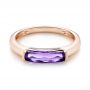 14k Rose Gold East-west Amethyst Fashion Ring - Flat View -  103757 - Thumbnail