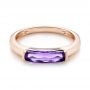 18k Rose Gold 18k Rose Gold East-west Amethyst Fashion Ring - Flat View -  103757 - Thumbnail