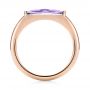 14k Rose Gold East-west Amethyst Fashion Ring - Front View -  103757 - Thumbnail