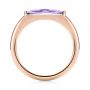 18k Rose Gold 18k Rose Gold East-west Amethyst Fashion Ring - Front View -  103757 - Thumbnail