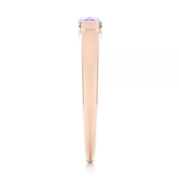 14k Rose Gold East-west Amethyst Fashion Ring - Side View - 103757