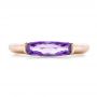 14k Rose Gold East-west Amethyst Fashion Ring - Top View -  103757 - Thumbnail