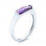  Platinum Platinum East-west Amethyst Fashion Ring - Three-Quarter View -  103757 - Thumbnail