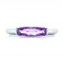 18k White Gold 18k White Gold East-west Amethyst Fashion Ring - Top View -  103757 - Thumbnail