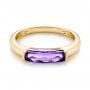 14k Yellow Gold 14k Yellow Gold East-west Amethyst Fashion Ring - Flat View -  103757 - Thumbnail