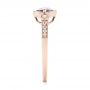 14k Rose Gold East-west Amethyst And Diamond Ring - Side View -  103756 - Thumbnail