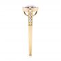 14k Yellow Gold 14k Yellow Gold East-west Amethyst And Diamond Ring - Side View -  103756 - Thumbnail