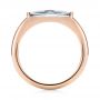14k Rose Gold East-west London Blue Topaz Fashion Ring - Front View -  103762 - Thumbnail