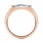 14k Rose Gold East-west London Blue Topaz Fashion Ring - Front View -  103762 - Thumbnail