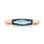 14k Rose Gold East-west London Blue Topaz Fashion Ring - Top View -  103762 - Thumbnail