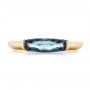 14k Yellow Gold 14k Yellow Gold East-west London Blue Topaz Fashion Ring - Top View -  103762 - Thumbnail